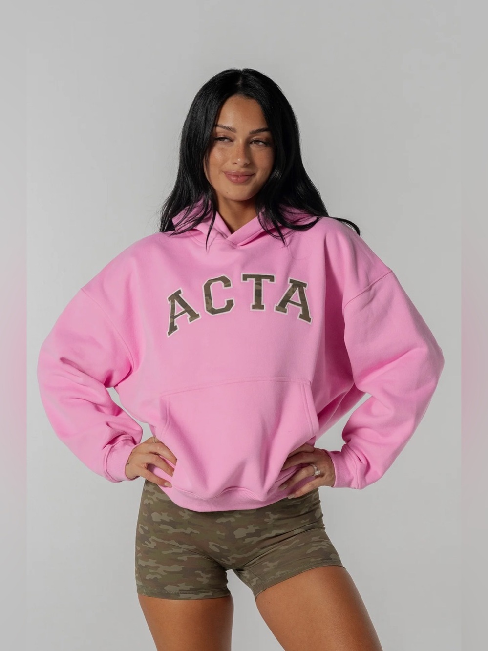 NWT Acta The Essential Hoodie Pink Camo Limited Edition